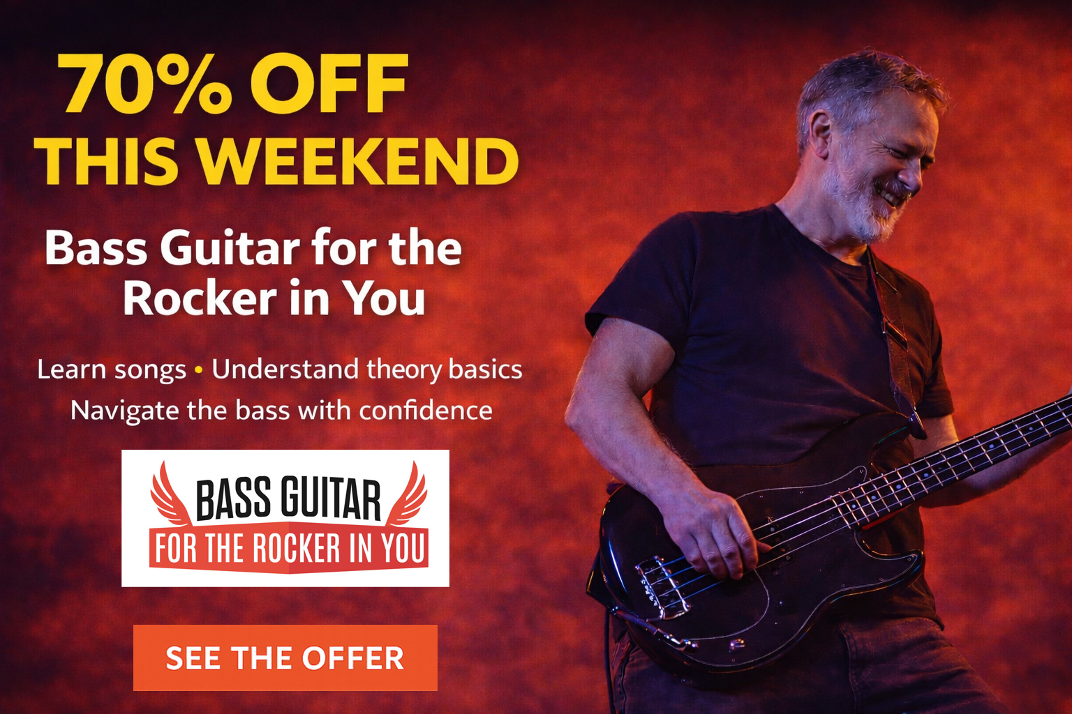 Bass Guitar for the Rocker in You – 70% Off